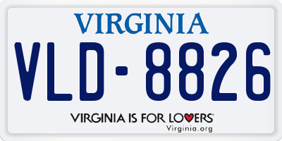 VA license plate VLD8826