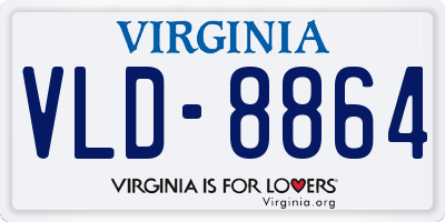 VA license plate VLD8864