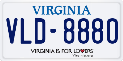 VA license plate VLD8880