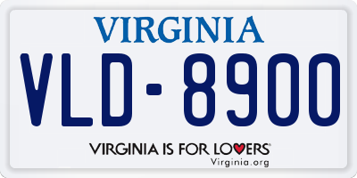 VA license plate VLD8900