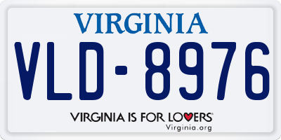 VA license plate VLD8976