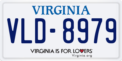 VA license plate VLD8979