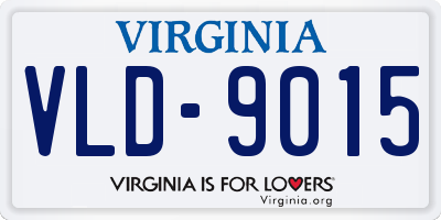 VA license plate VLD9015