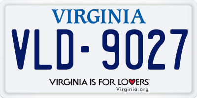 VA license plate VLD9027