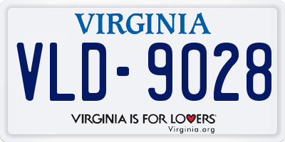 VA license plate VLD9028
