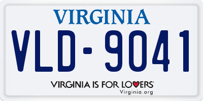 VA license plate VLD9041