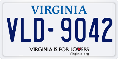 VA license plate VLD9042