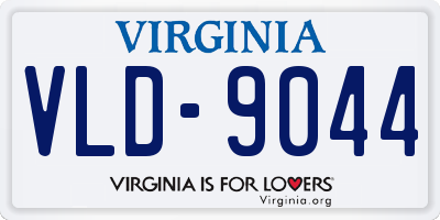 VA license plate VLD9044