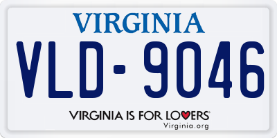 VA license plate VLD9046