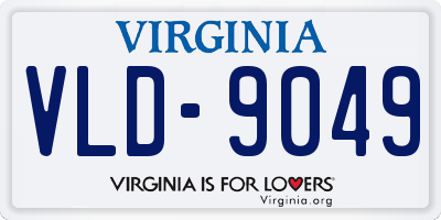 VA license plate VLD9049