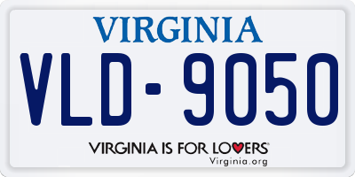 VA license plate VLD9050