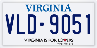 VA license plate VLD9051