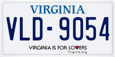 VA license plate VLD9054