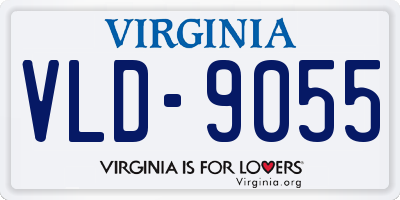 VA license plate VLD9055
