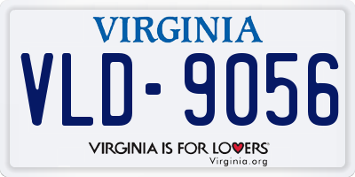 VA license plate VLD9056