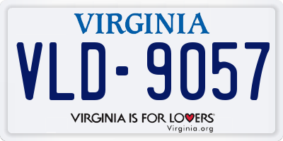 VA license plate VLD9057