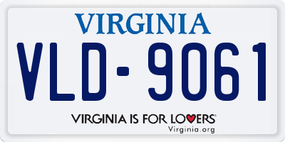 VA license plate VLD9061