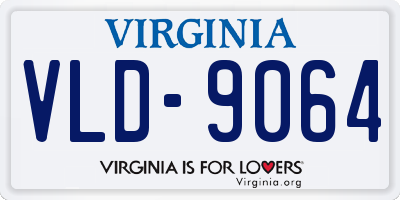 VA license plate VLD9064