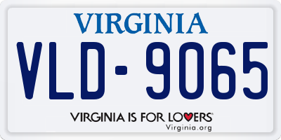 VA license plate VLD9065