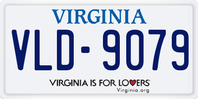 VA license plate VLD9079