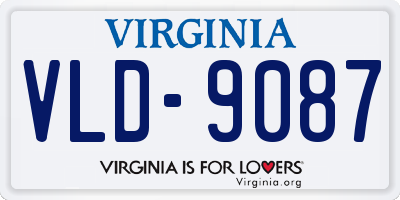 VA license plate VLD9087