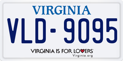 VA license plate VLD9095
