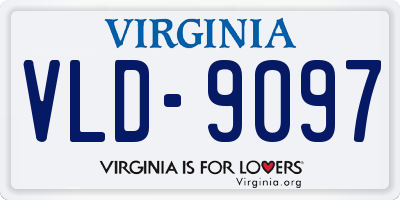 VA license plate VLD9097