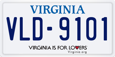 VA license plate VLD9101