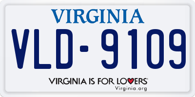 VA license plate VLD9109