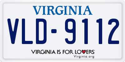 VA license plate VLD9112