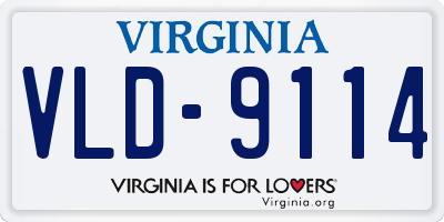VA license plate VLD9114