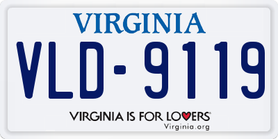 VA license plate VLD9119