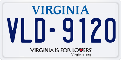 VA license plate VLD9120