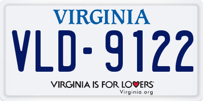 VA license plate VLD9122