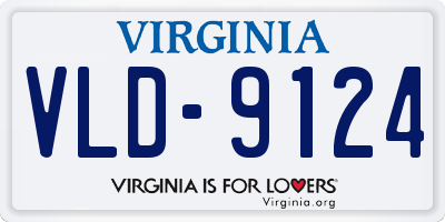 VA license plate VLD9124