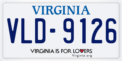 VA license plate VLD9126