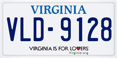 VA license plate VLD9128