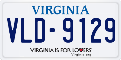 VA license plate VLD9129