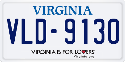 VA license plate VLD9130