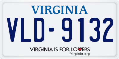 VA license plate VLD9132