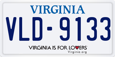 VA license plate VLD9133