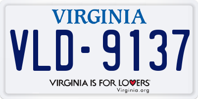 VA license plate VLD9137