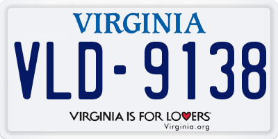 VA license plate VLD9138