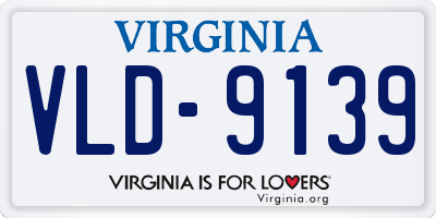 VA license plate VLD9139