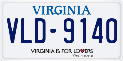 VA license plate VLD9140