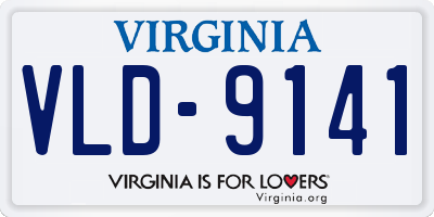 VA license plate VLD9141