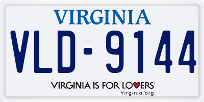 VA license plate VLD9144