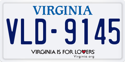 VA license plate VLD9145