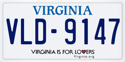 VA license plate VLD9147