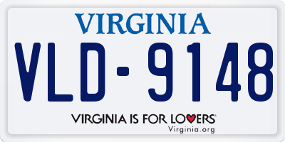 VA license plate VLD9148